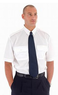 White Short Sleeve Epaulette Shirt